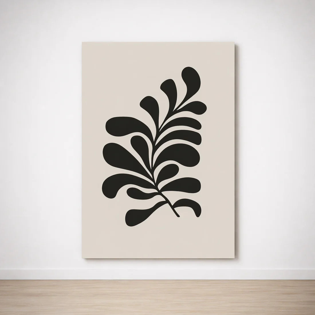 Tableau Feuille Graphique Noire – Esprit Naturel et Contemporain