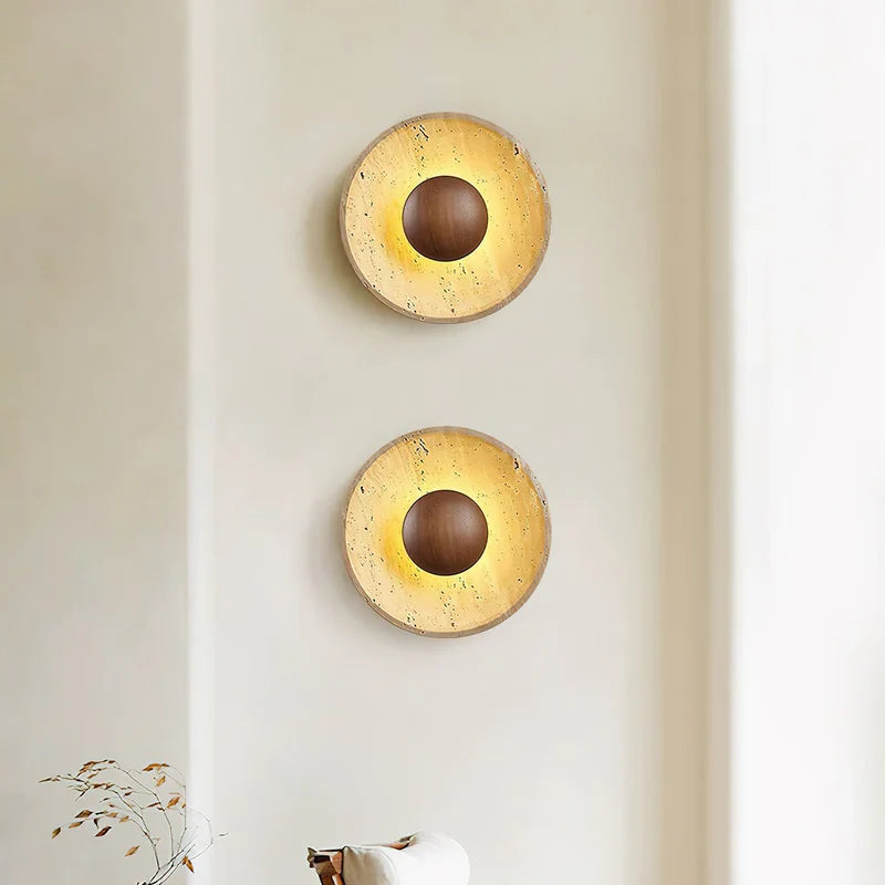 Applique Ronde en Pierre Naturelle – Travéclipse