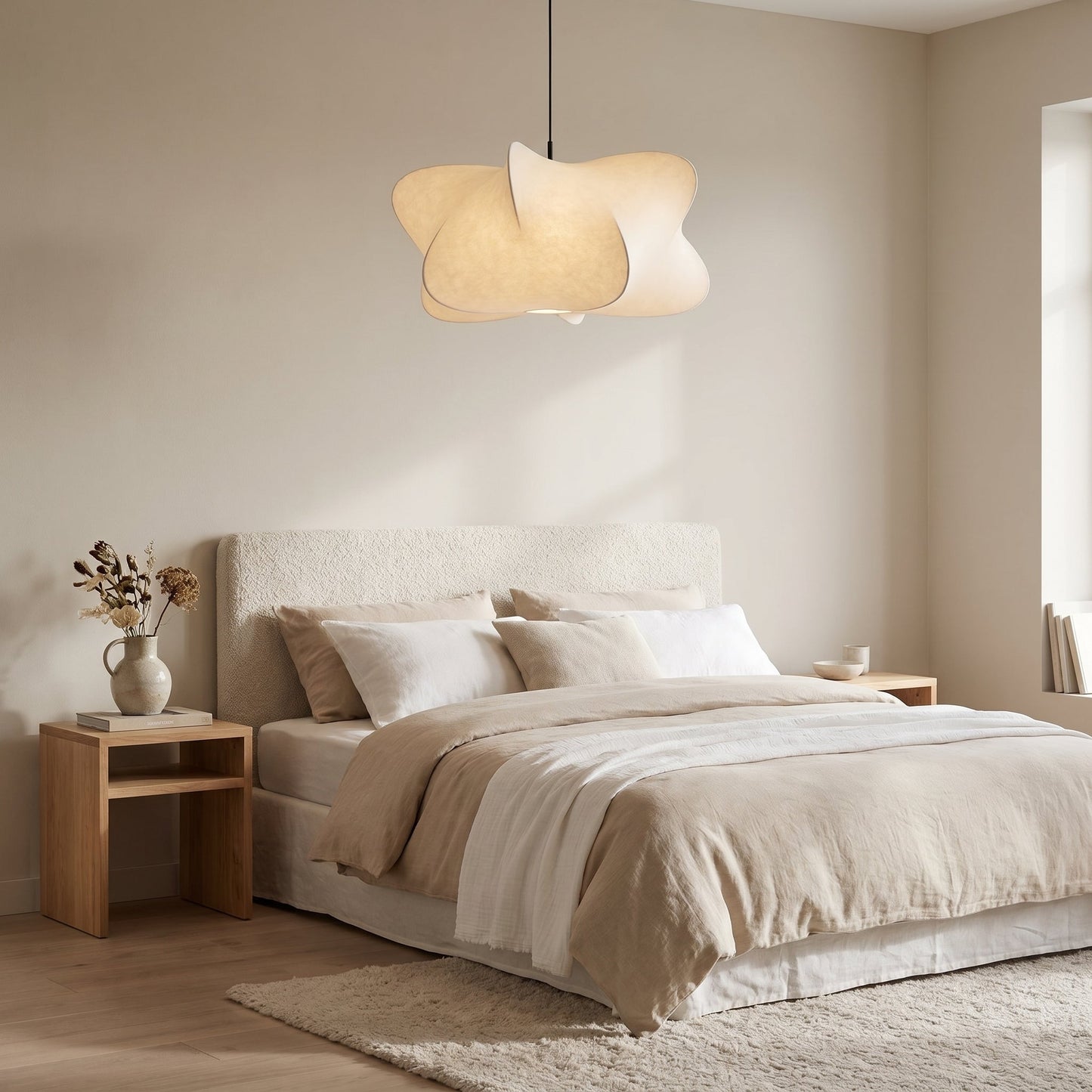 Silk Cloud Pendant Light Wabi-Sabi - Organic Hanging Lamp