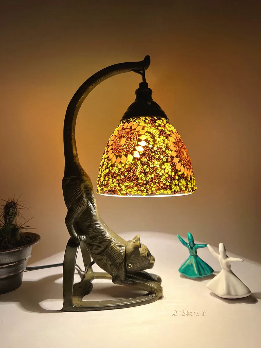 Lampe de chevet en mosaïque créatif