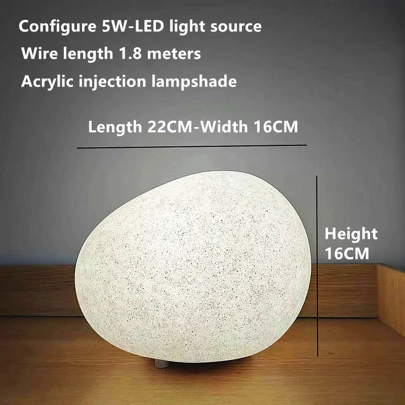 Lampe de chevet design pierre