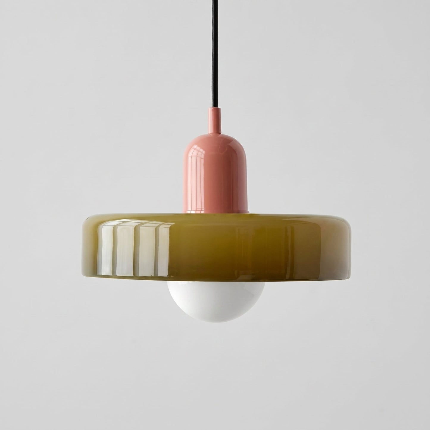 Bauhaus Glass Pendant Light - Colorful Retro Hanging Lamp