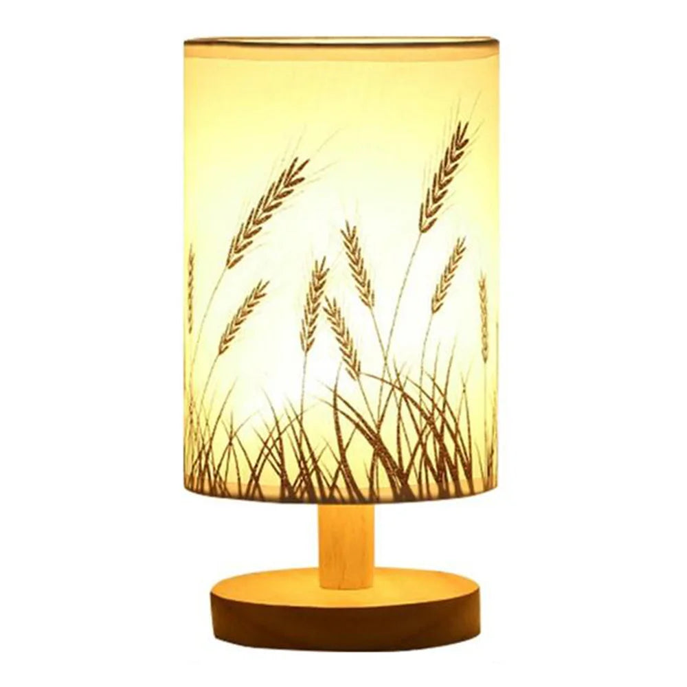 USB Bedside Lamp Night Lights LED Desk Lamp Eye Protection Nightstand Lamp Wooden Table Lamp Night Lamp Home Bedroom Decor