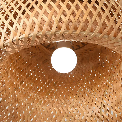 Plafonnier Circulaire en Rotin Naturel – Natora