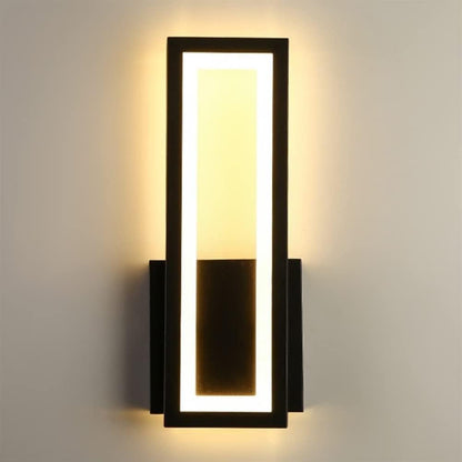 Applique murale LED rectangulaire noire – Linéil