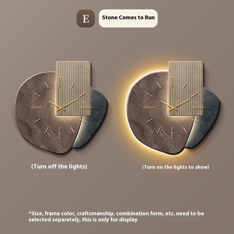 Modern Stone-Inspired Wall Clock – Sculptural Home Décor