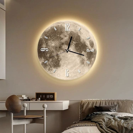 Modern Wall Clock with Optional LED Glow – Contemporary Décor