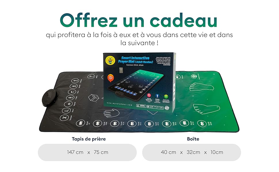 Tapis de prière avec 25 Touches tactiles et Haut-Parleur
