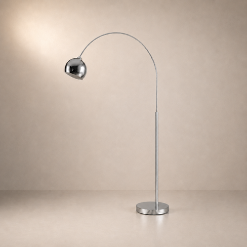 Lampadaire Arc en Métal Chromé - Chromiro