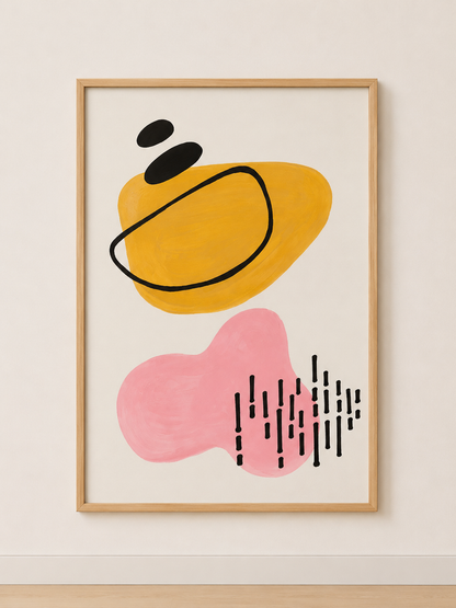 Pink Rose Gold Abstract Art - Modern Feminine Canvas