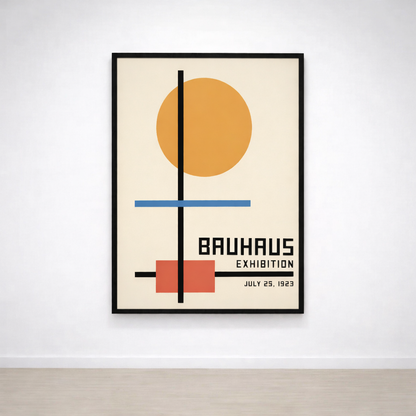 Tableau Bauhaus Équilibre Solaire – Affiche Géométrique Vintage