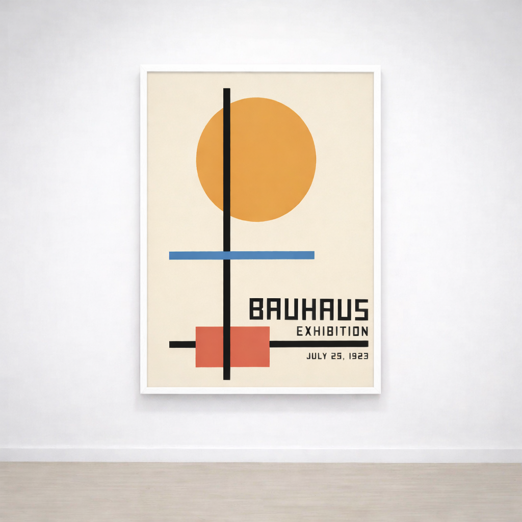 Tableau Bauhaus Équilibre Solaire – Affiche Géométrique Vintage