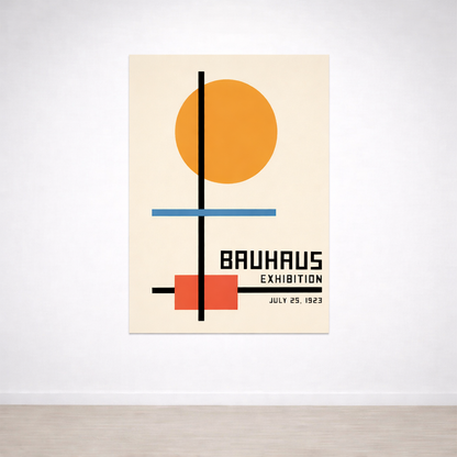 Tableau Bauhaus Équilibre Solaire – Affiche Géométrique Vintage