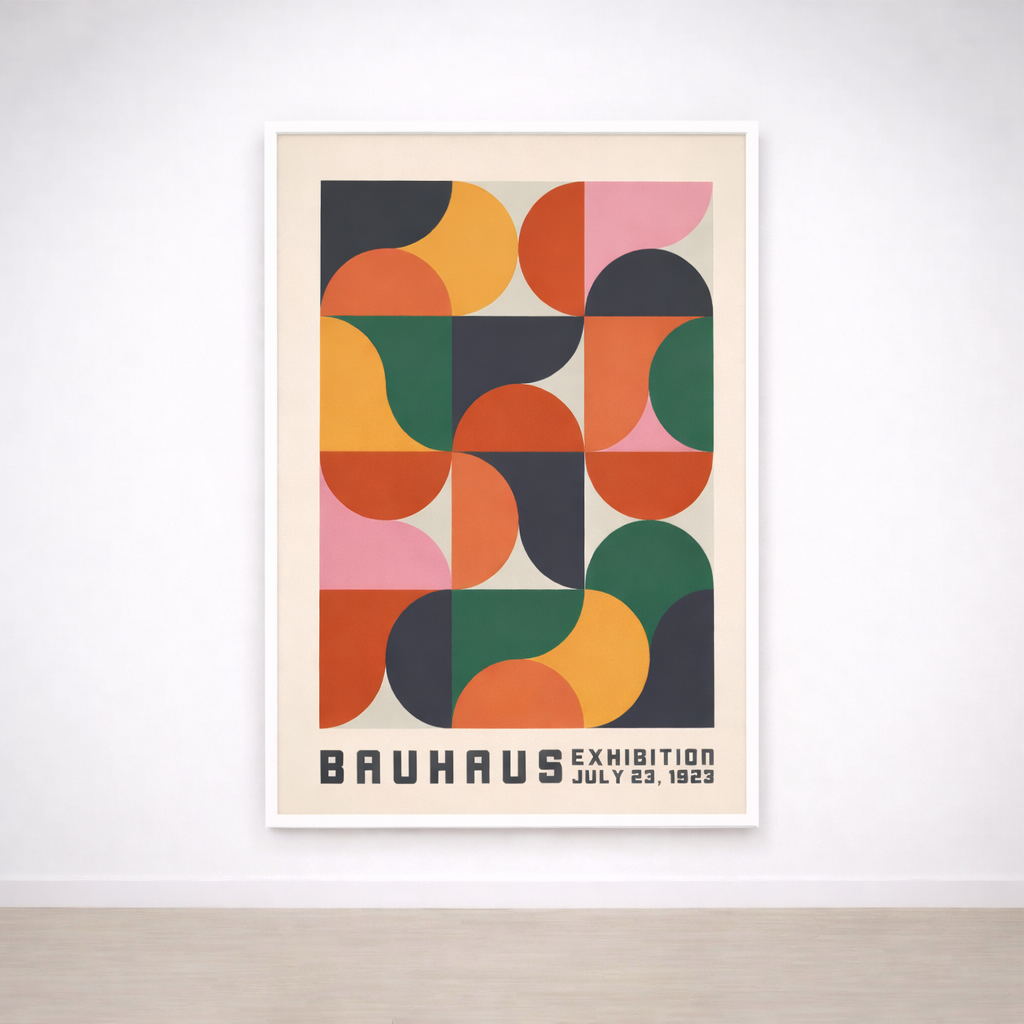Tableau Bauhaus multicolore – vintage design