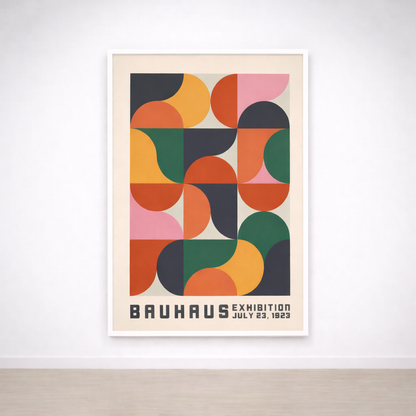 Tableau Bauhaus multicolore – vintage design