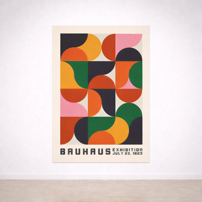 Tableau Bauhaus multicolore – vintage design