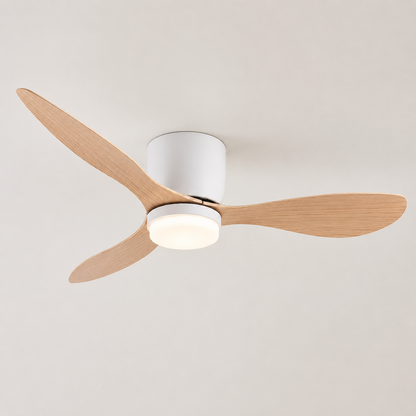 Silent LED Ceiling Fan - Reversible Modern Fan with Remote