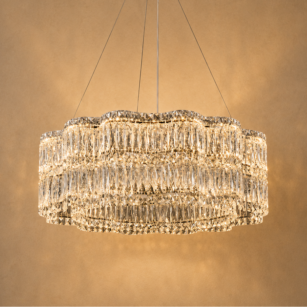 K9 Crystal Chandelier Suspended - Round Luxury Pendant