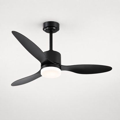 White LED Ceiling Fan - Modern Reversible Fan with Light