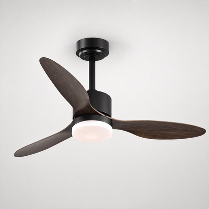White LED Ceiling Fan - Modern Reversible Fan with Light