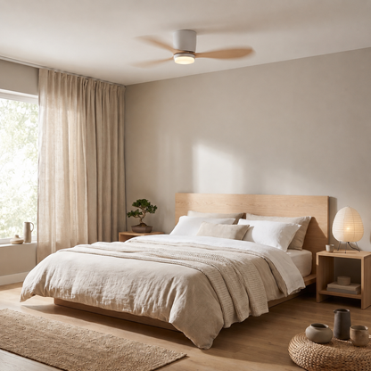 Silent LED Ceiling Fan - Reversible Modern Fan with Remote