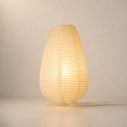 Paper Lantern Table Lamp Japandi - Minimalist Bedside Light