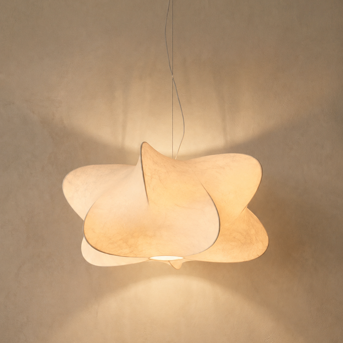 Silk Cloud Pendant Light Wabi-Sabi - Organic Hanging Lamp