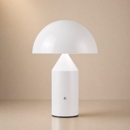 Lampe de Table en Métal Doré avec Abat-Jour Dôme – Oréa
