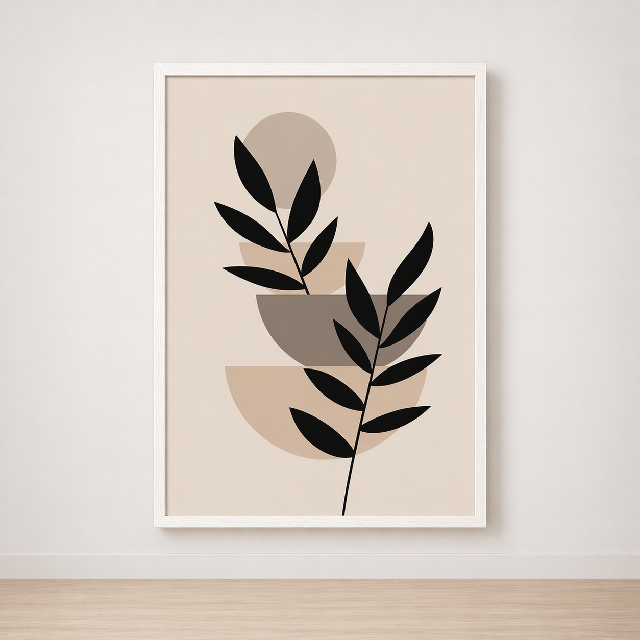 Cadre en Bois Blanc – Finition Lumineuse et Épurée
