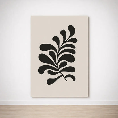 Tableau Feuille Graphique Noire – Esprit Naturel et Contemporain