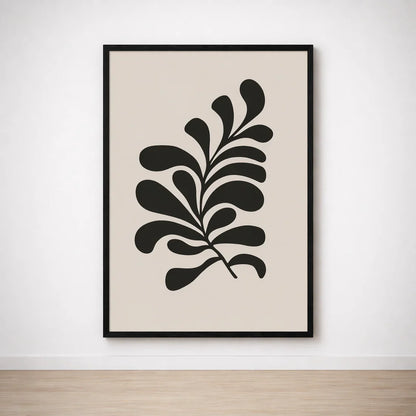 Tableau Feuille Graphique Noire – Esprit Naturel et Contemporain