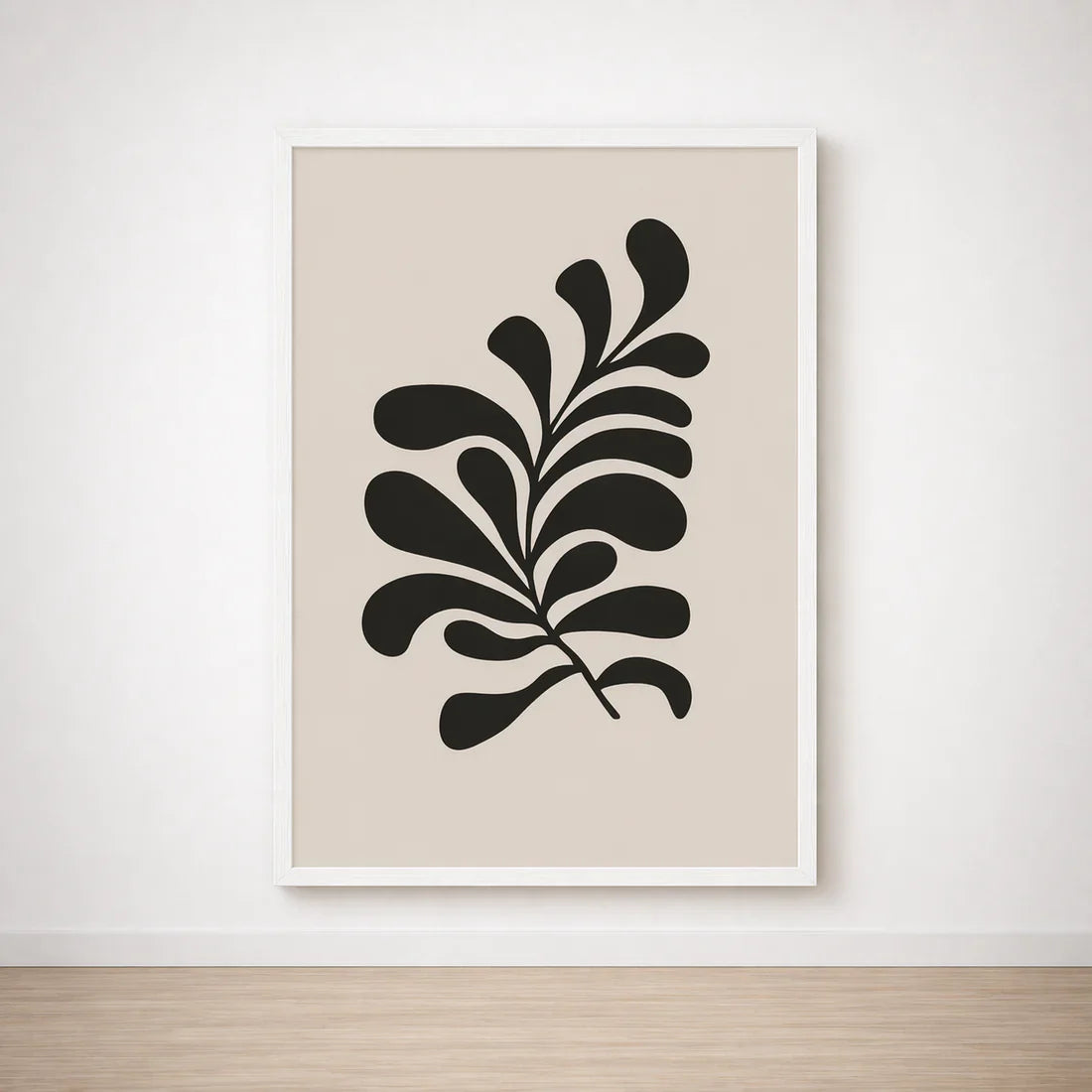 Tableau Feuille Graphique Noire – Esprit Naturel et Contemporain