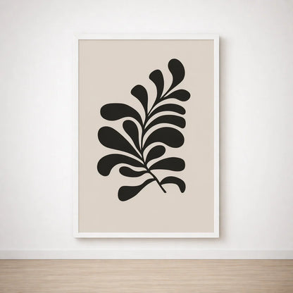 Tableau Feuille Graphique Noire – Esprit Naturel et Contemporain