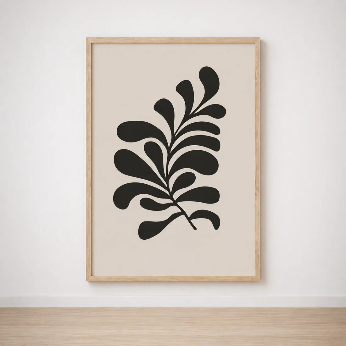 Tableau Feuille Graphique Noire – Esprit Naturel et Contemporain