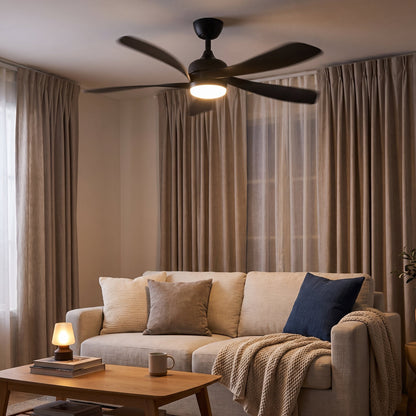 Designer LED Ceiling Fan - 5 Blade Modern Fan with Light