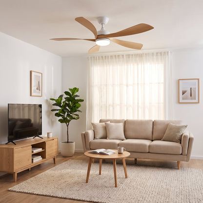 Designer LED Ceiling Fan - 5 Blade Modern Fan with Light