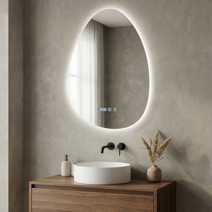 Miroir LED goutte anti-buée – Nimora