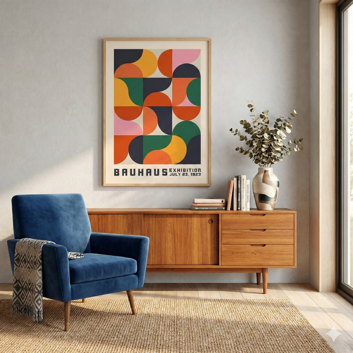 Tableau Bauhaus multicolore – vintage design