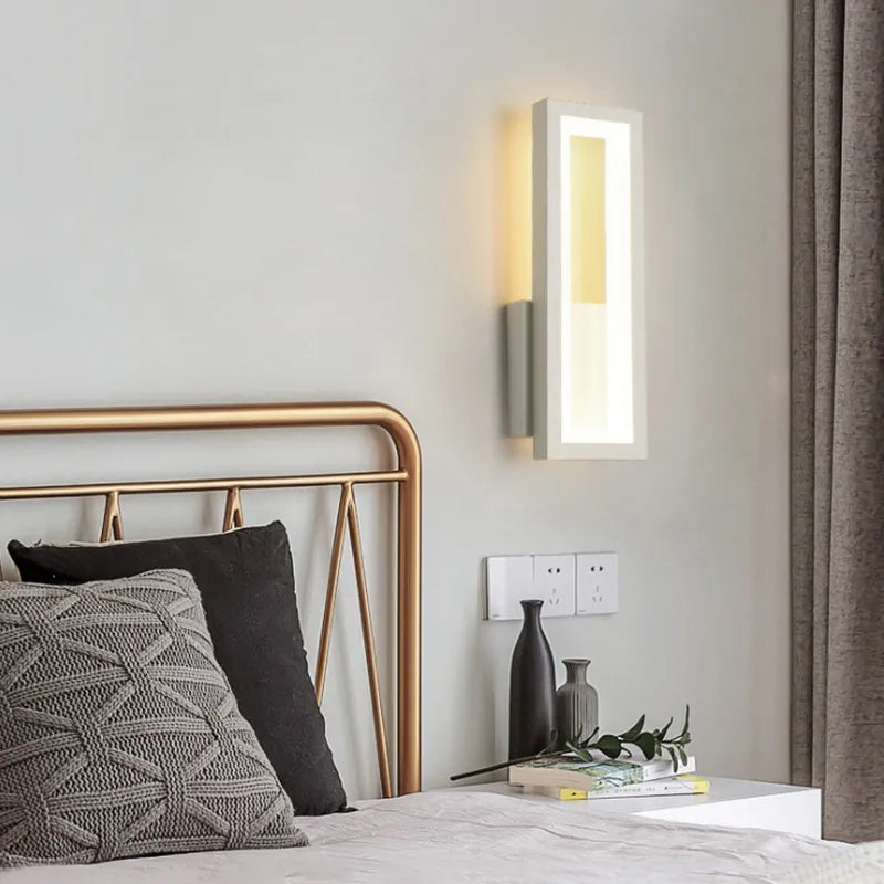 Applique murale LED rectangulaire noire – Linéil