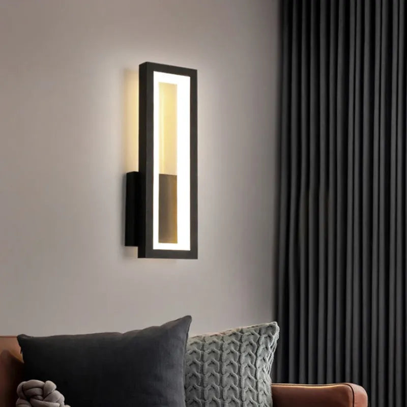 Applique murale LED rectangulaire noire – Linéil