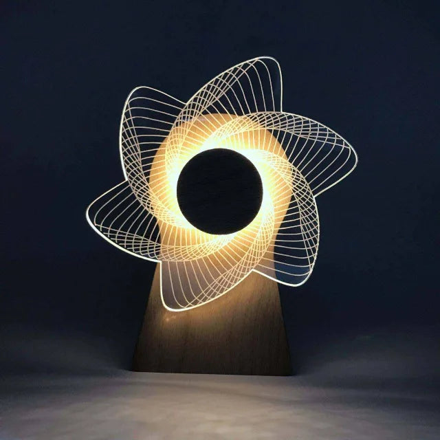 Lampe de chevet design moulin 3D