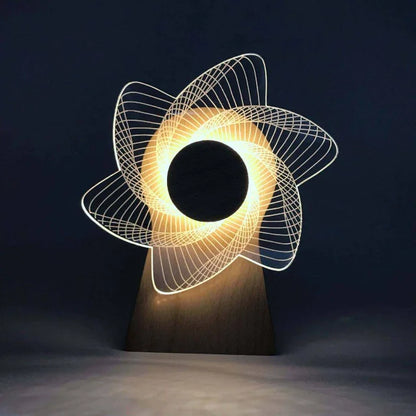 Lampe de chevet design moulin 3D