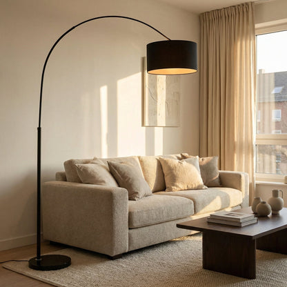 Lampadaire Arc avec Abat-Jour Cylindrique