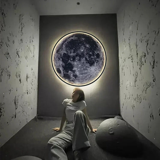 LED Wall-Mounted Moon Bedside Lamp
