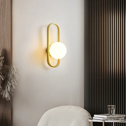 Wall-mounted Circular Design Bedside Lamp