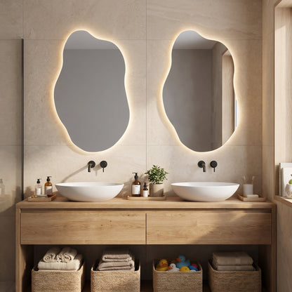 Miroir LED organique anti-buée – Nuréa