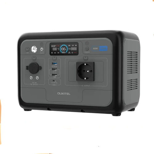 OUKITEL P800E – tragbare Powerstation 800W, Solargenerator LiFePO4 512Wh