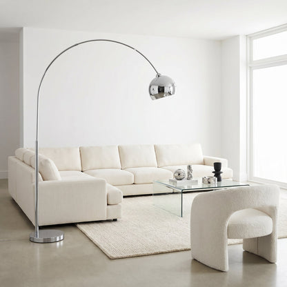 Lampadaire Arc en Métal Chromé - Chromiro