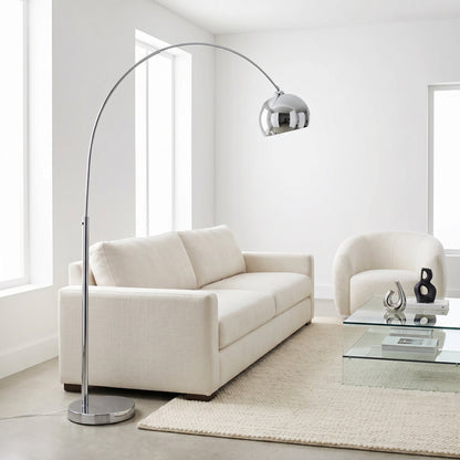 Lampadaire Arc en Métal Chromé - Chromiro