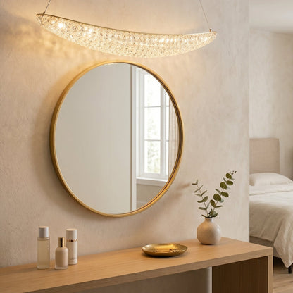 Linear Crystal Chandelier Champagne - Modern Island Pendant